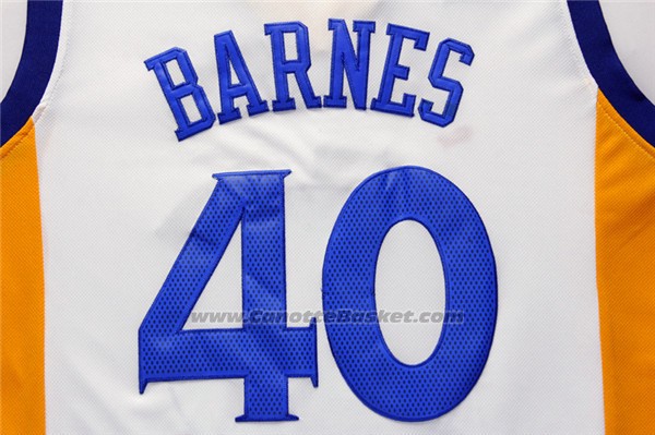 Maglia Golden State Warriors Harrison Barnes #40 Bianco